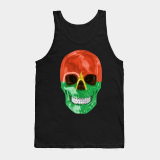 Burkina Faso Flag Skull - Gift for Burkinabe With Roots From Burkina Faso Tank Top